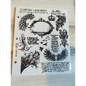 TIM HOLTZ Stampers Anonymous Mini Ornates Rubber Cling Stamps Scrapbook Cards